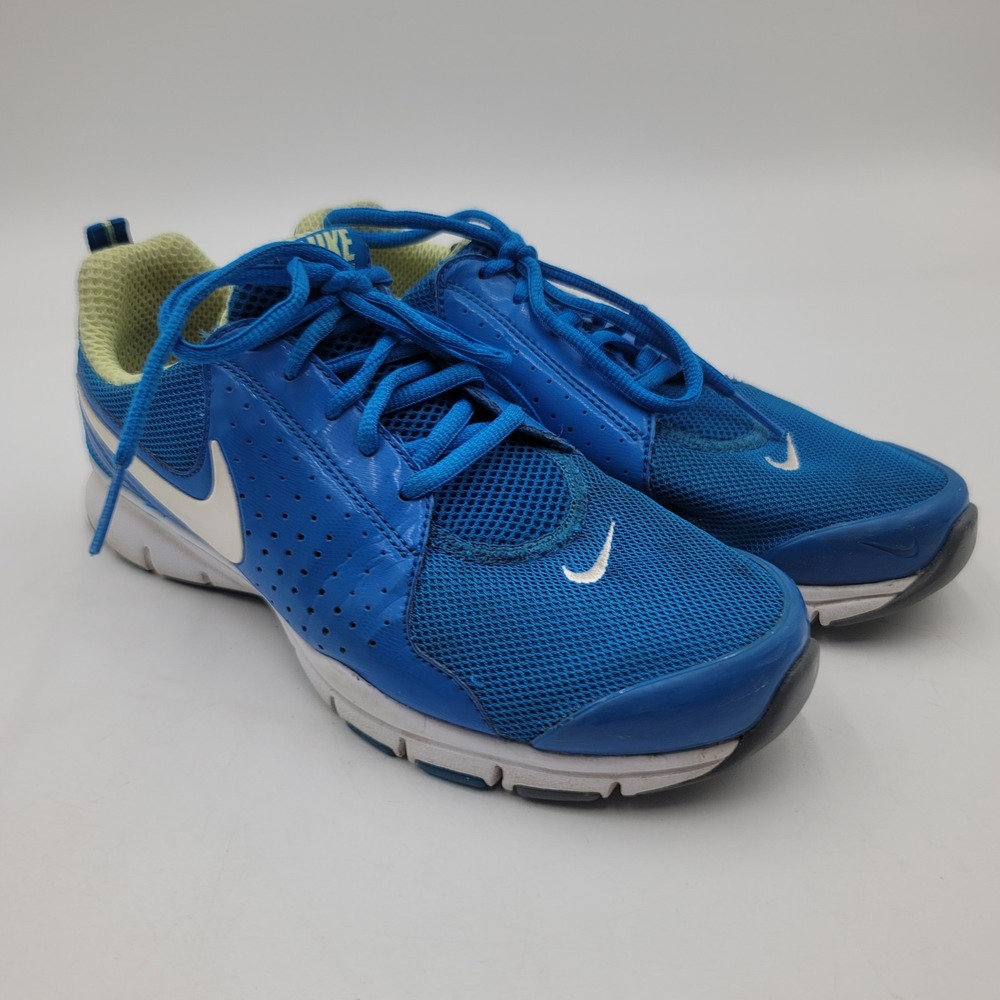 Nike T-Lite XI Women's Training Shoes Blue White Lime 454445-400 Size‎ 7.5